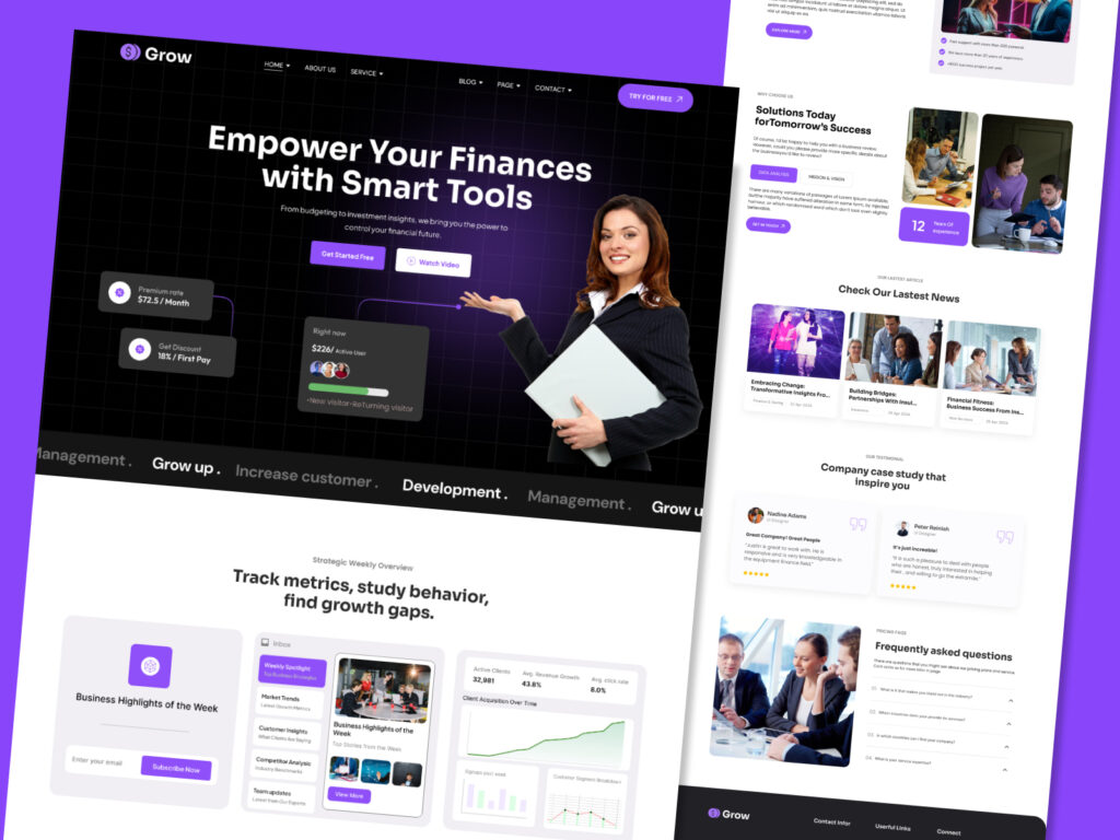 Smart Finance Management Landing Page